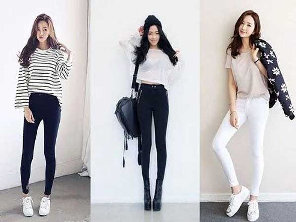 Kết hợp quần Skinny và áo dài tay