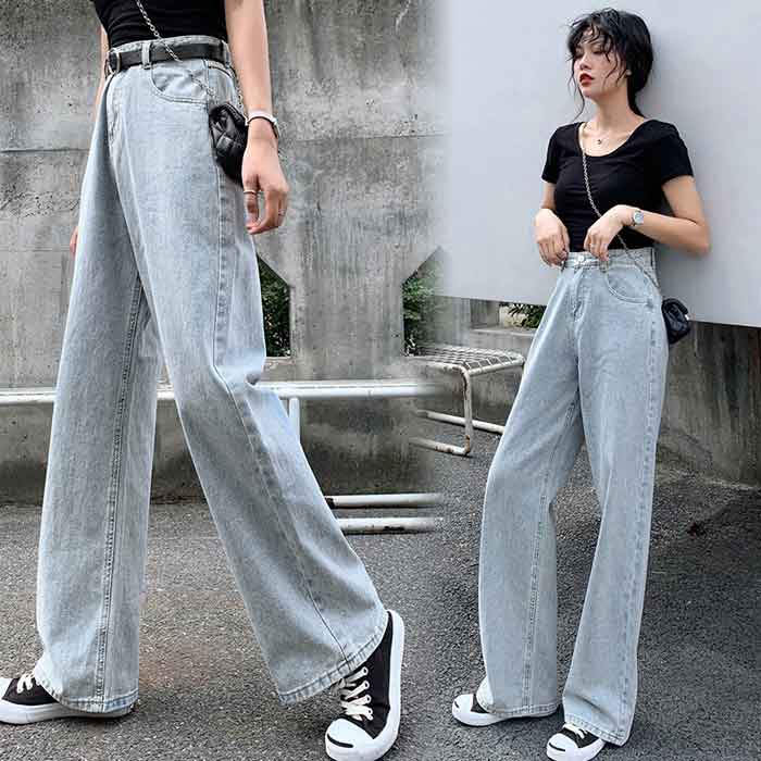 Cách phối đồ với quần ống rộng cho học sinh nữ